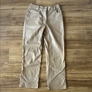 Custom Women’s Beige Leather Pants